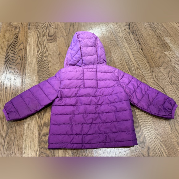 GAP Baby Vibrant Purple Lightweight Puffer Rain Jacket, 18-24 months - Picture 2 of 3